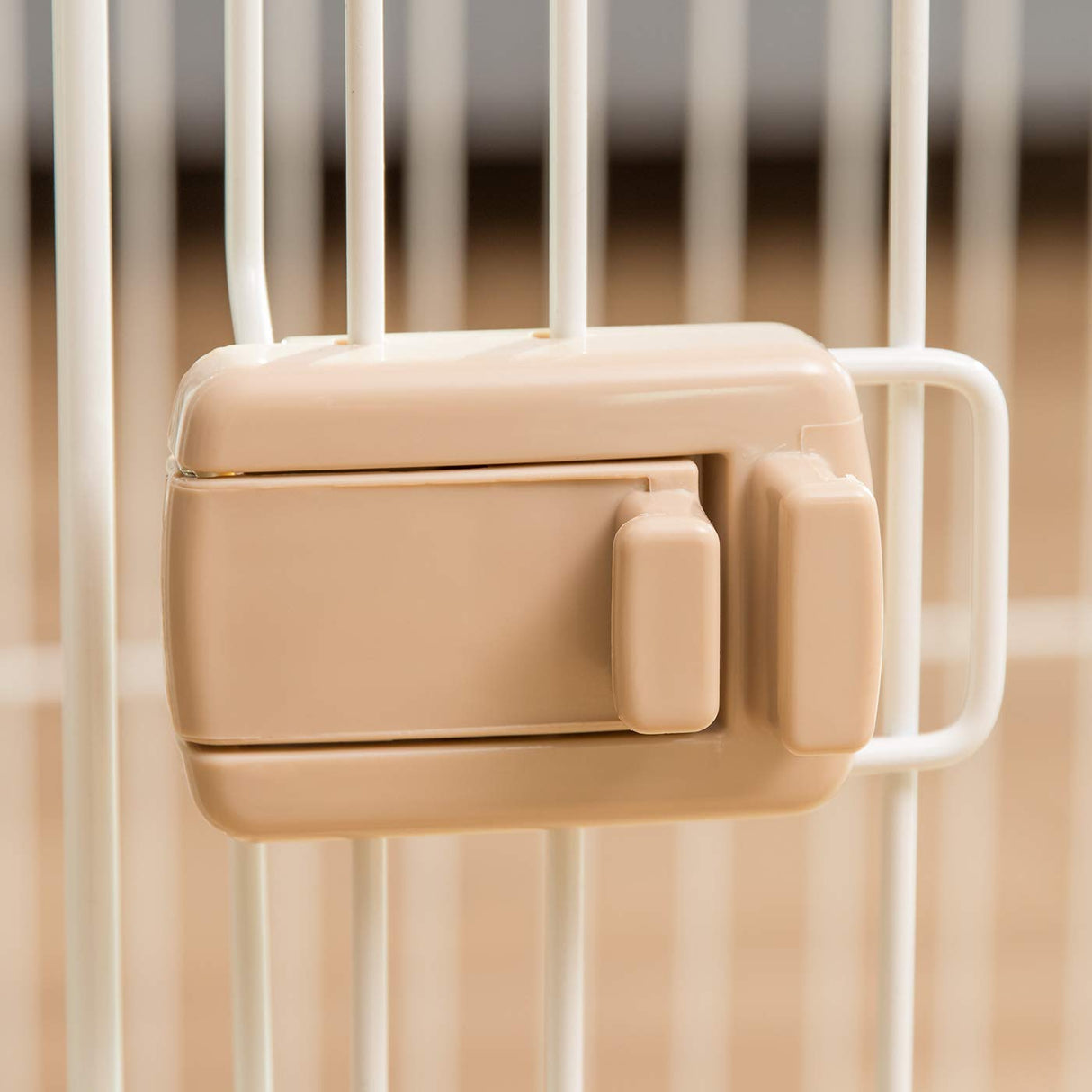 IRIS USA Medium Dog Crate, Dog Kennel Indoor with Sliding Door & Bottom Tray, Dog Cage, Wire Pet Pen with Bottom Tray, Stylish Wood-Like Trim, Light Brown IRIS USA, Inc.