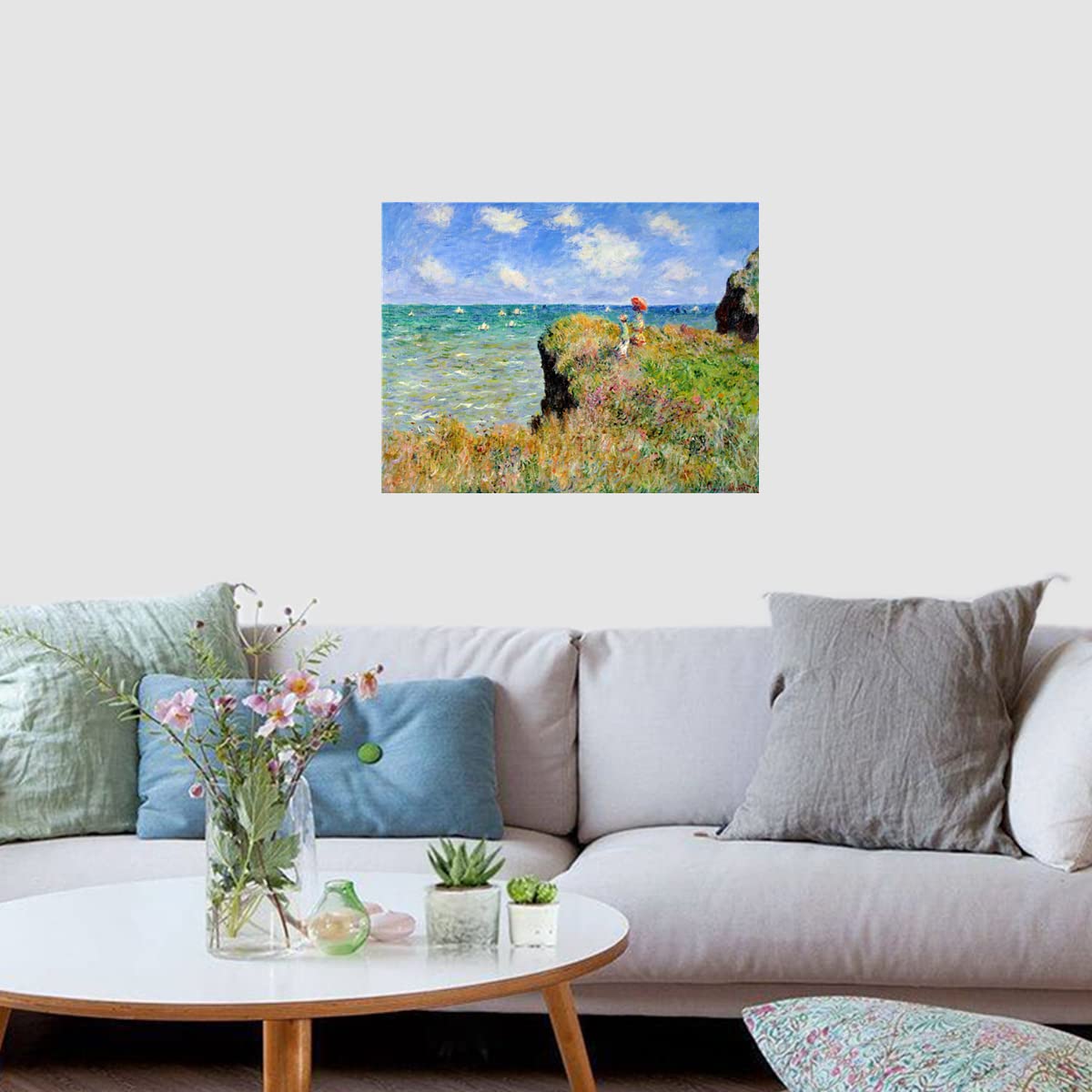liziciti Monet 5D Diamond Painting Kits, Full Drill Famous Diamond Paintings Collection for Home Wall Decor DIY, 12x16in (Clifftop Walk at Pourville) liziciti