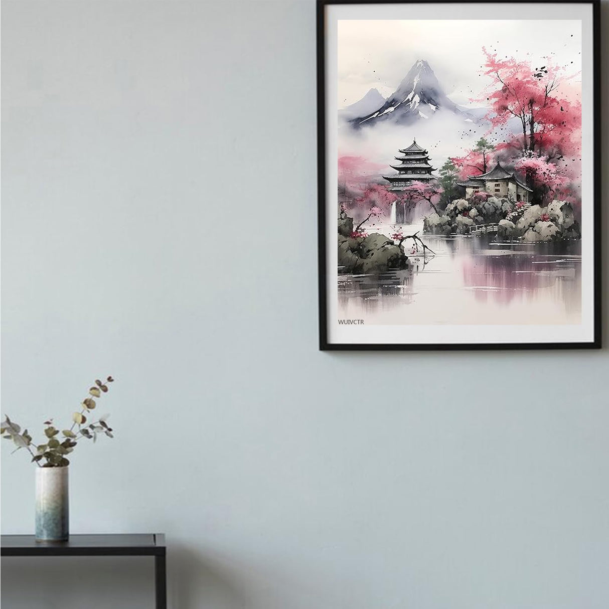 WUIVCTR DIY Paint by Number for Adult, Japanese Paint by Numbers, Japan Nature Landscape Adult Painting by Numbers Kits on Canvas, 16x20 Inch Mountain Painting by Numbers for Adults Beginner WUIVCTR