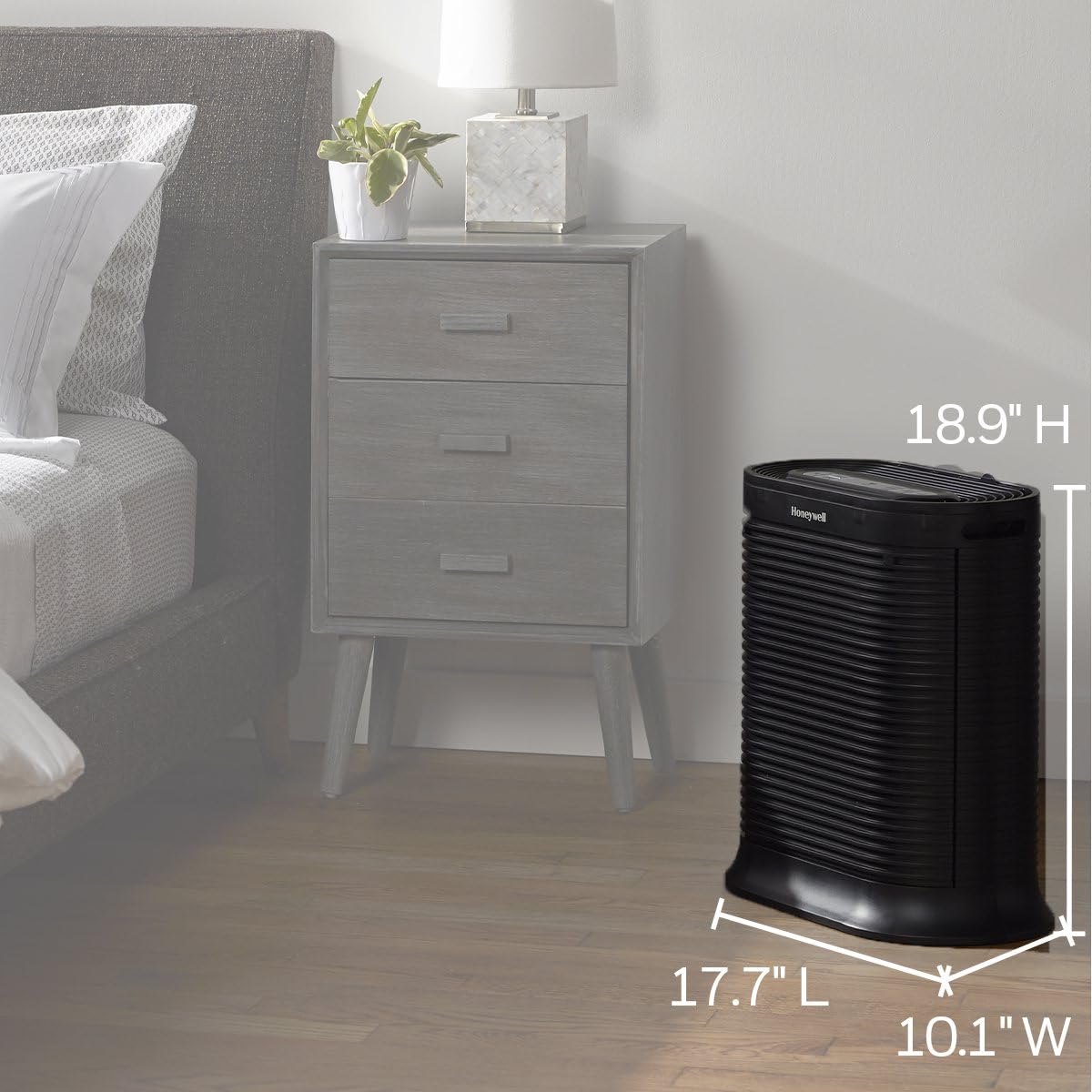 Honeywell AllergenPlus HEPA Air Purifier, Airborne Allergen Reducer for Large Rooms, Reduces Allergens, Smoke, Wildfire Smoke, Pollen, Pet Dander and More, Black, HPA200 Honeywell