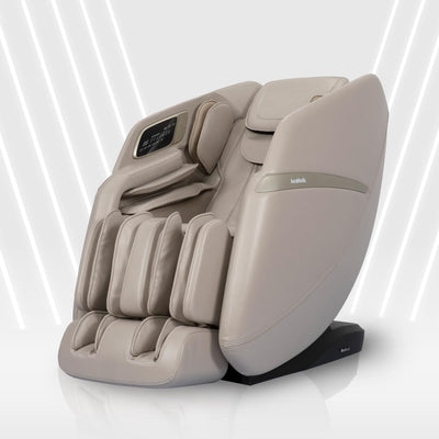 AmaMedic 3D Astoria | Full Body Massage Chair l Intelligent Voice Control | Touchscreen Controller | Heating Therapy l Zero Gravity Reclining l Bluetooth Speakers (Taupe)