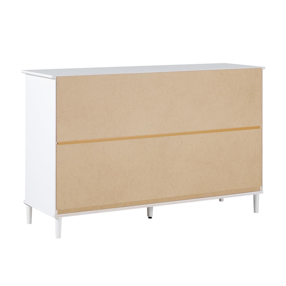 Walker Edison Modern 6-Drawer Solid Wood Dresser Bedroom Storage, 57 Inch, White Walker Edison