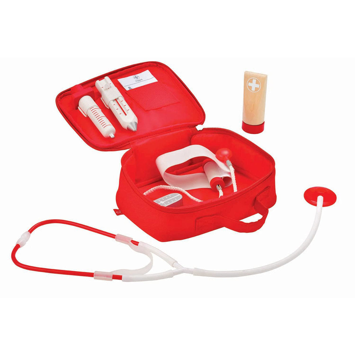 Award Winning Hape Doctor on Call Wooden Toddler Role Play and Accessory Set Red, L: 7.5, W: 3.1, H: 6.3 inch Hape