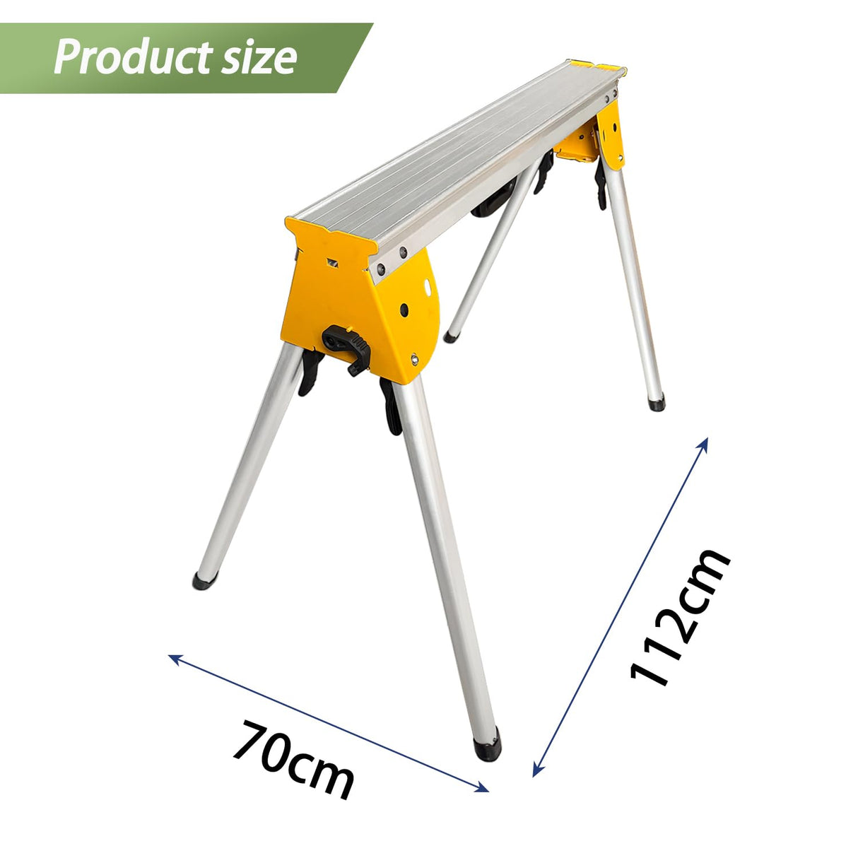 Gabasinover Silver Heavy Duty Miter Saw Stand Compatible with DW7231 DWX725 miter saw mounting brackets allowing use as a tool stand Gabasinover