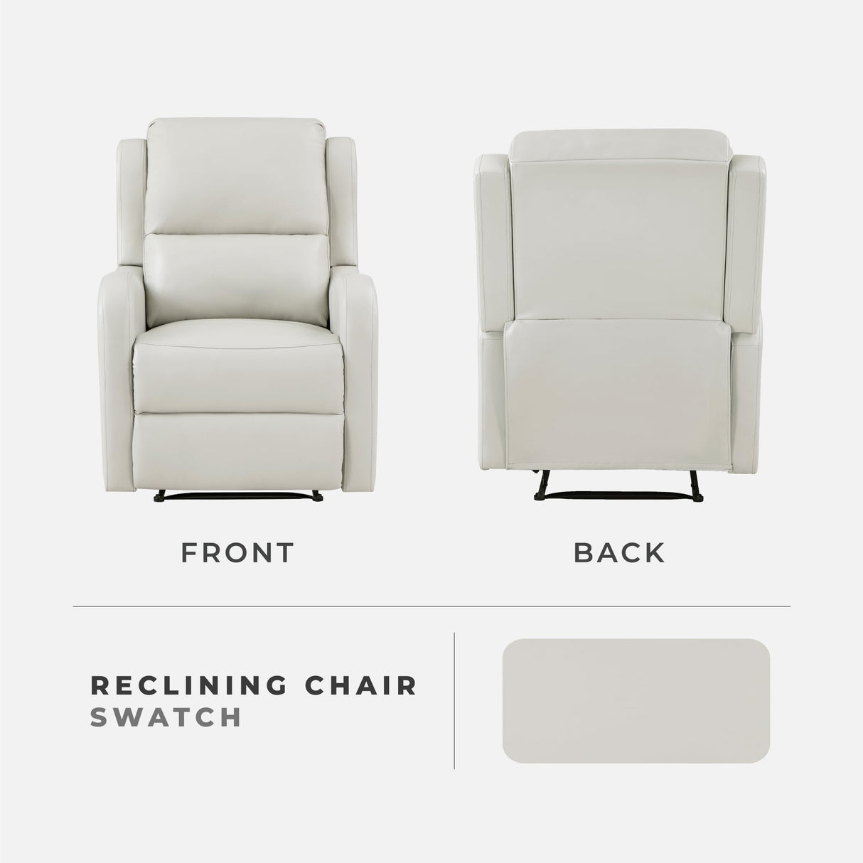 Lexicon Manual Recliner Chair, Reclining Sofa Chair, Home Theater Seating, Wall Hugger, Manual Recliner for Living Room/Office/Apartment, Easy Assembly, Taupe Faux Leather Lexicon