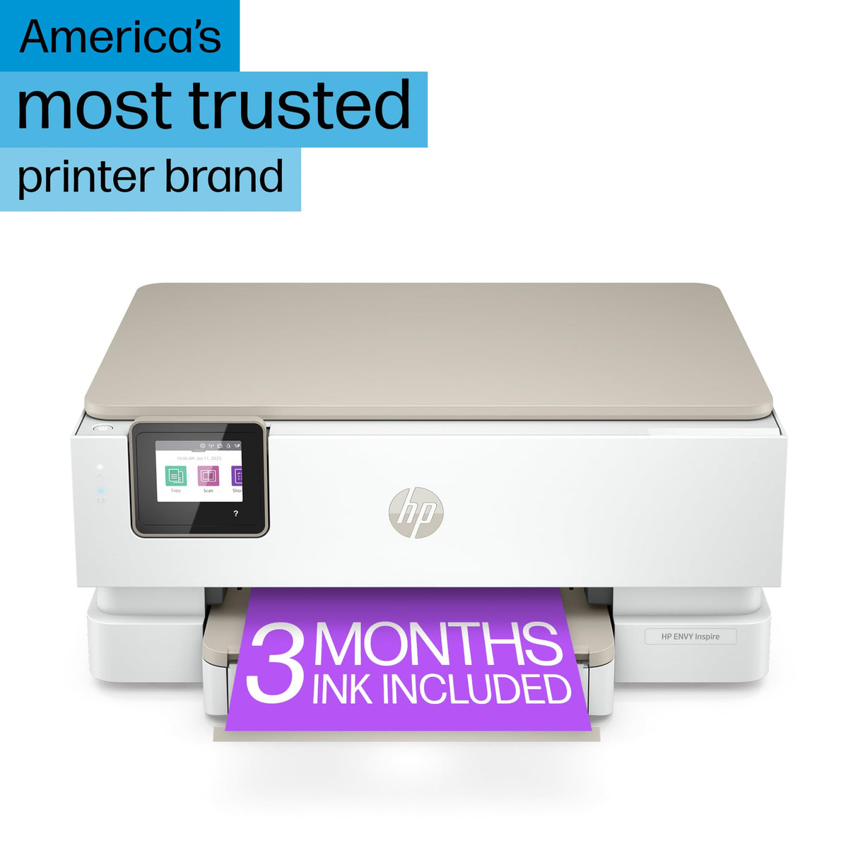HP ENVY Inspire 7255e Wireless Color Thermal Inkjet Printer, Print, scan, copy, Easy setup,Mobile printing, Best-for-home, Instant Ink with HP+ (3 months included) HP