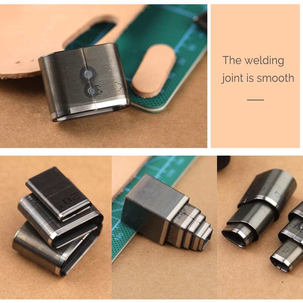 52 Shape Style Leather Hole Punch Tool for Belts, Multiple Shapes Hollow Punch Cutter Tool, Leather Crafting Tools, Leather Punch Tool Set Hole Punch Cutter, Leather Punch Tool for Leather Craft Yizzvb