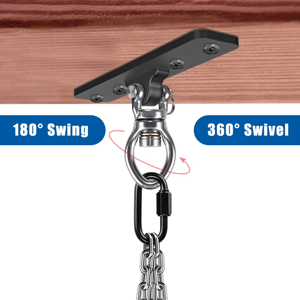 Kipika Heavy Bag Hanger - Heavy Duty Punching Bag Mount Steel Hanger Bracket, Ceiling Wall Mount Wood Beam Hook Holder for Boxing, Kickboxing, Muay Thai, and Home Gym Fitness Equipment Kipika