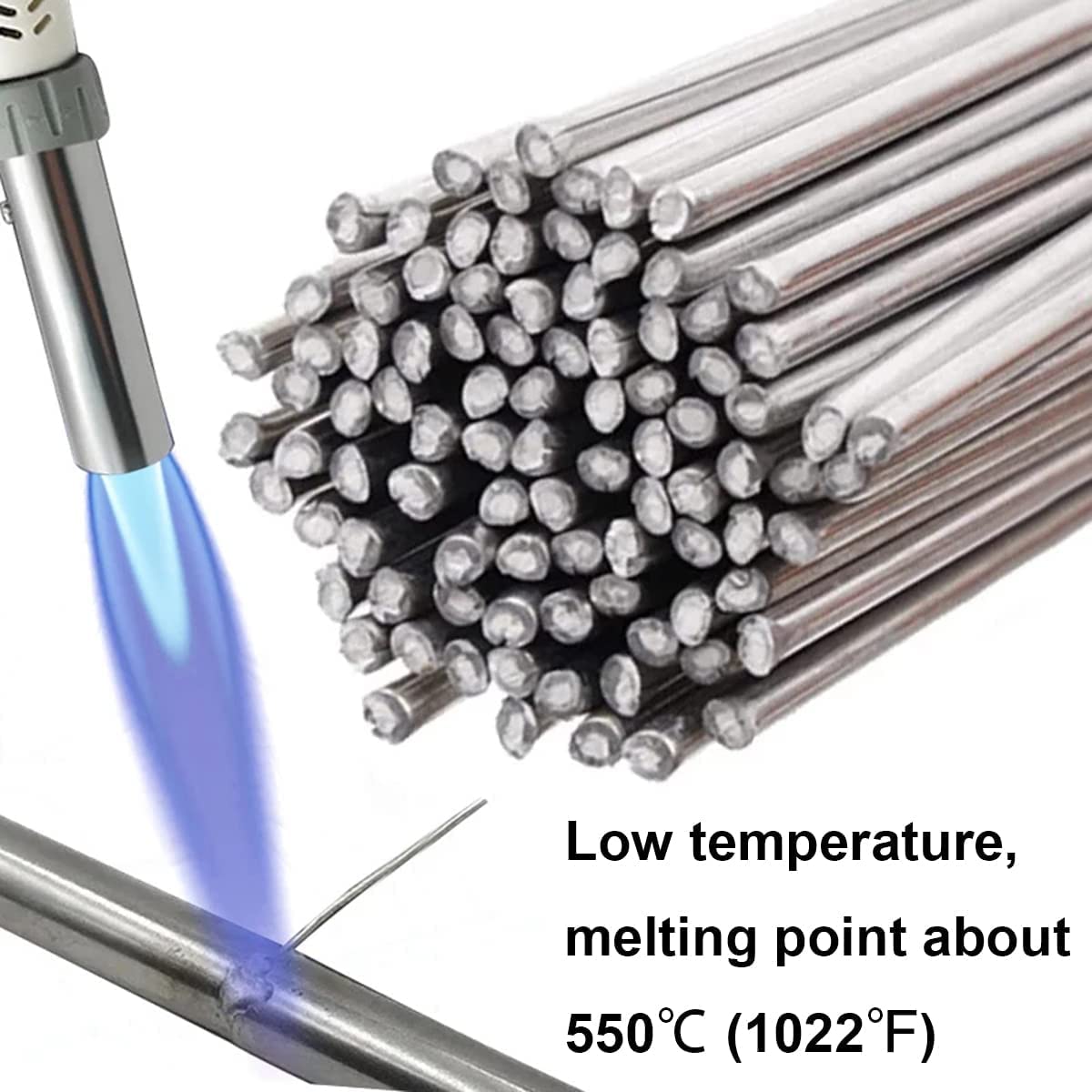 50 Pieces Flux Core Aluminum Rods Low Temperature Easy Melt Aluminum Welding Rods Welding Sticks AZB