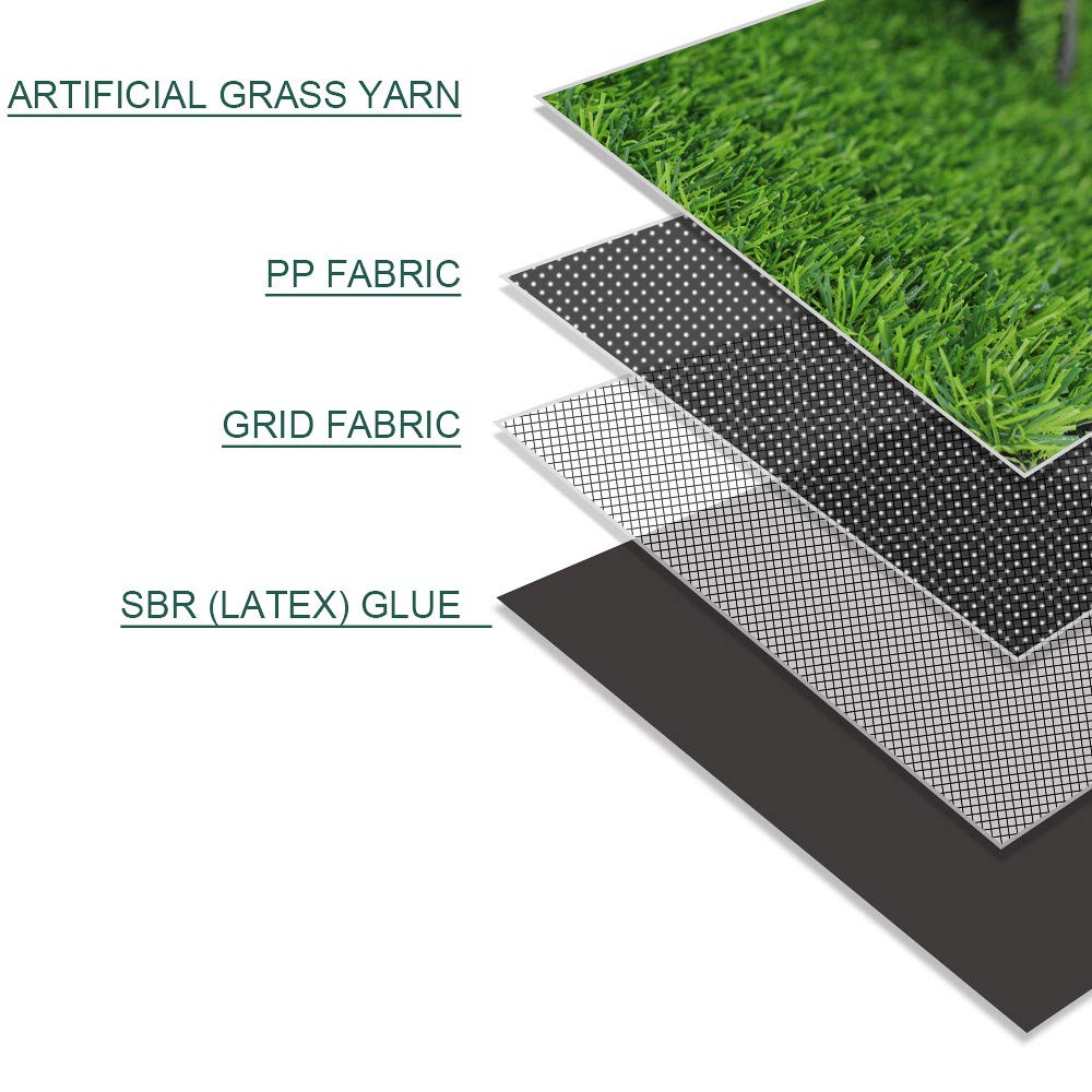 Artificial Grass Turf Lawn-5FTX10FT, 0.7" Indoor Outdoor Garden Lawn Landscape Synthetic Grass Mat Fake Grass Rug Goasis Lawn