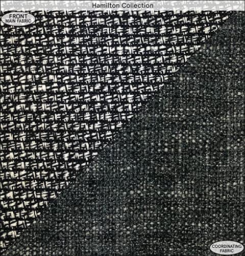 HiEnd Accents Hamilton 4 Piece Comforter Set, Black and White Tweed Bed Set, King Size, Rustic Cabin Lodge Luxury Bedding Set, 1 Comforter, 1 Bed Skirt, 2 Pillow Shams