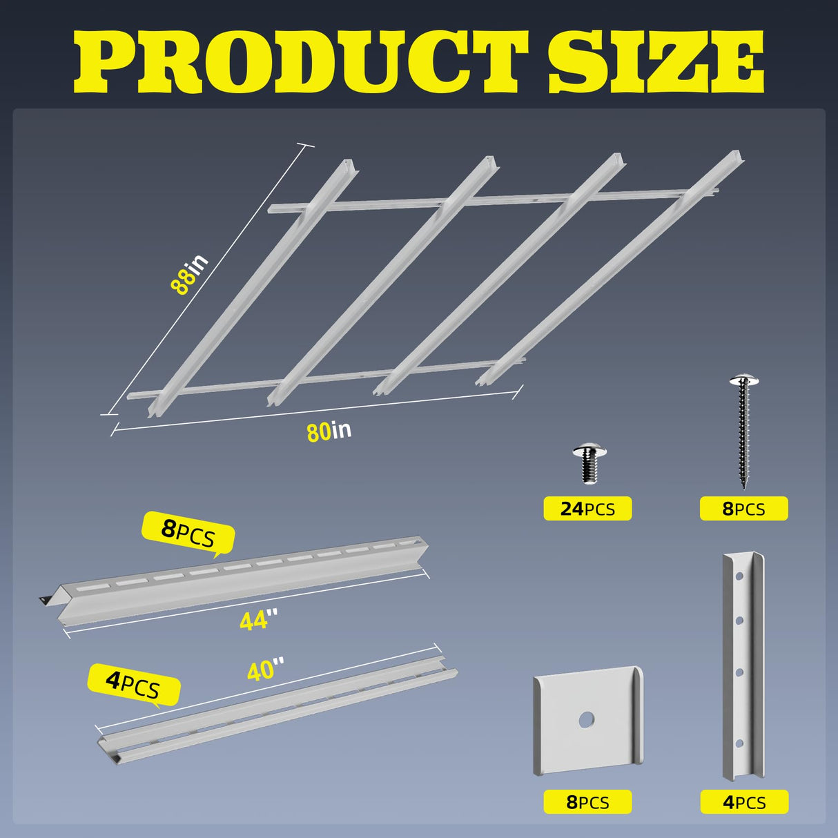 Mokemok Overhead Garage Storage Rack Extra Large-Organizes Up to 15 Tote Bins 0.1-inch Thickened Heavy Alloy Steel Garage Tote Storage System with Adjustable Rails-Ceiling Storage Rack Mokemok