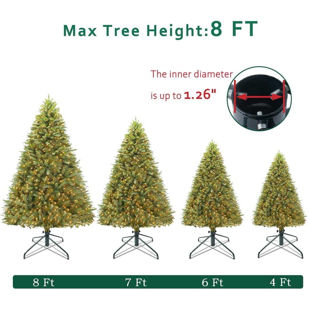 Elfjoy Christmas Tree Stand 19.7 inches Iron Metal Bracket Rubber Pad with Thumb Screw (50cm) ELFJOY