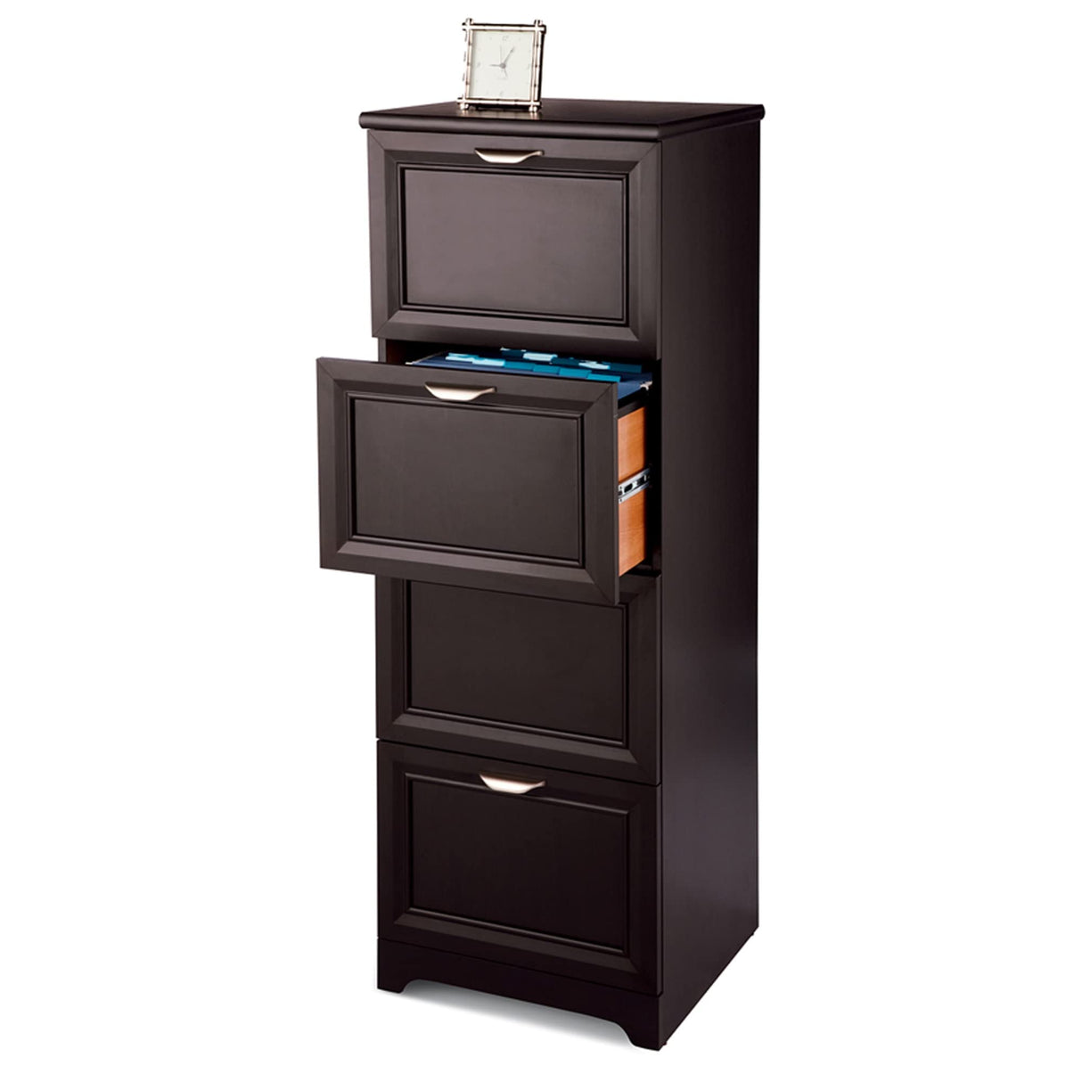 Realspace Magellan 19"D Vertical 4-Drawer File Cabinet, Espresso Realspace