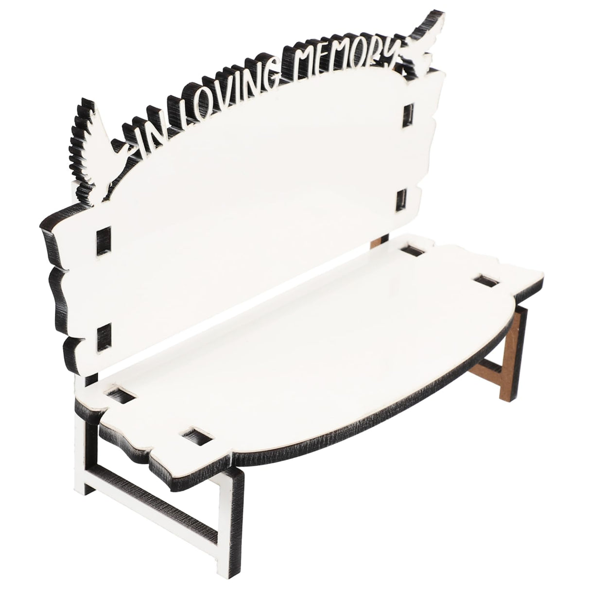 STOBOK White Embryo Chair Dining Table Bench Christmas Crafts Chair Sublimation Memorial Bench Blanks ornament Chair Decor for Tabletop Home Decor, Personalized Photo Frame Sublimation 4pcs. STOBOK