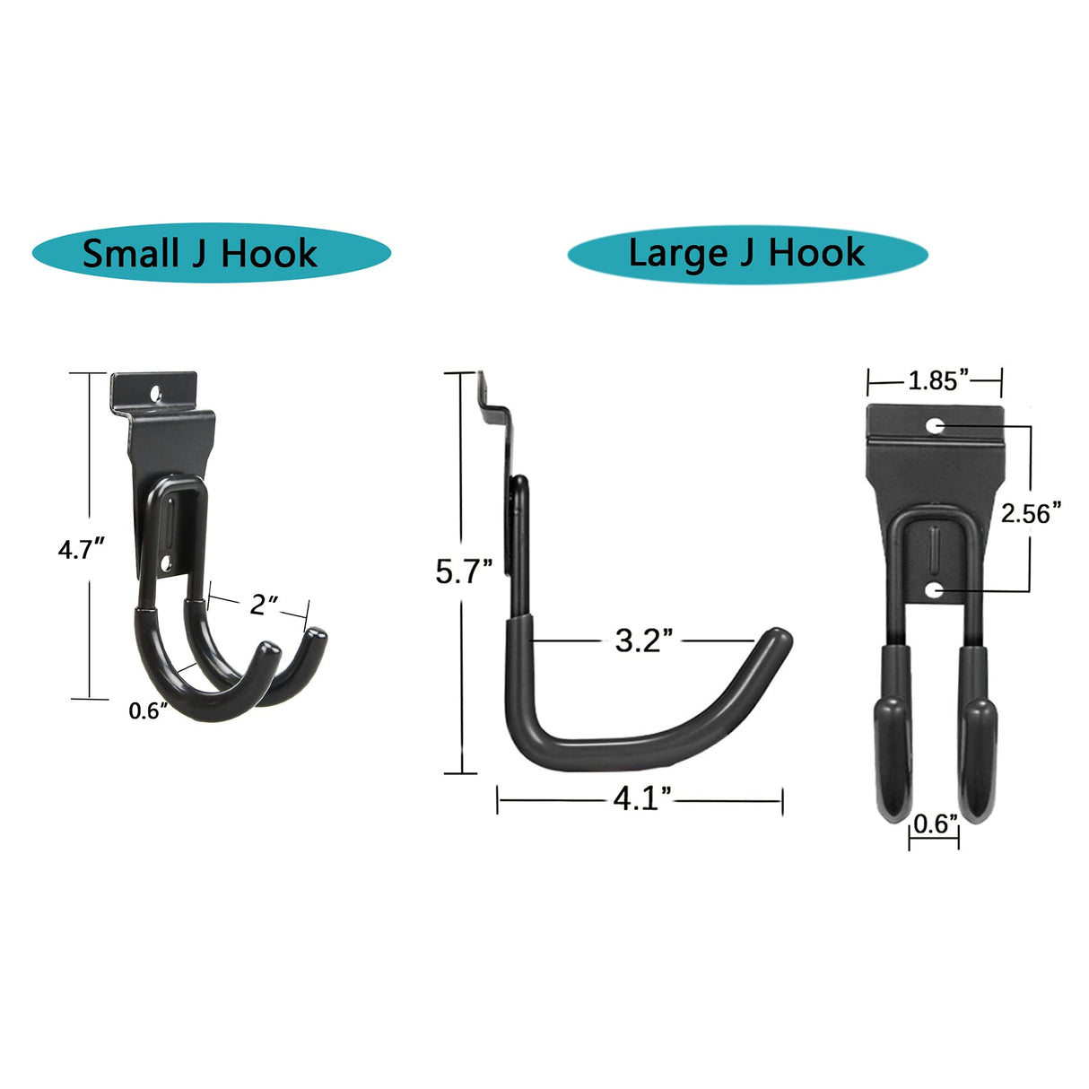 ATOOLA Slatwall Hooks, Garage Slatwall Accessories, Multi Size Slat Wall Accessory, 14 Pack Utility Hooks for Slatwall ATOOLA