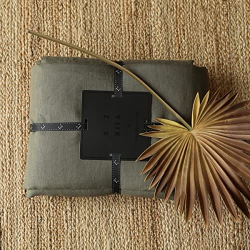 XZ XIFA Olive Green 100% Linen Queen Size Bedding Set, Cooling Duvet Cover with Natural Washed French Flax,Soft,Breathable,Textured,Fluffy Duvet Cover (1 Duvet Cover,2 Pillow Shams) XZ XIFA