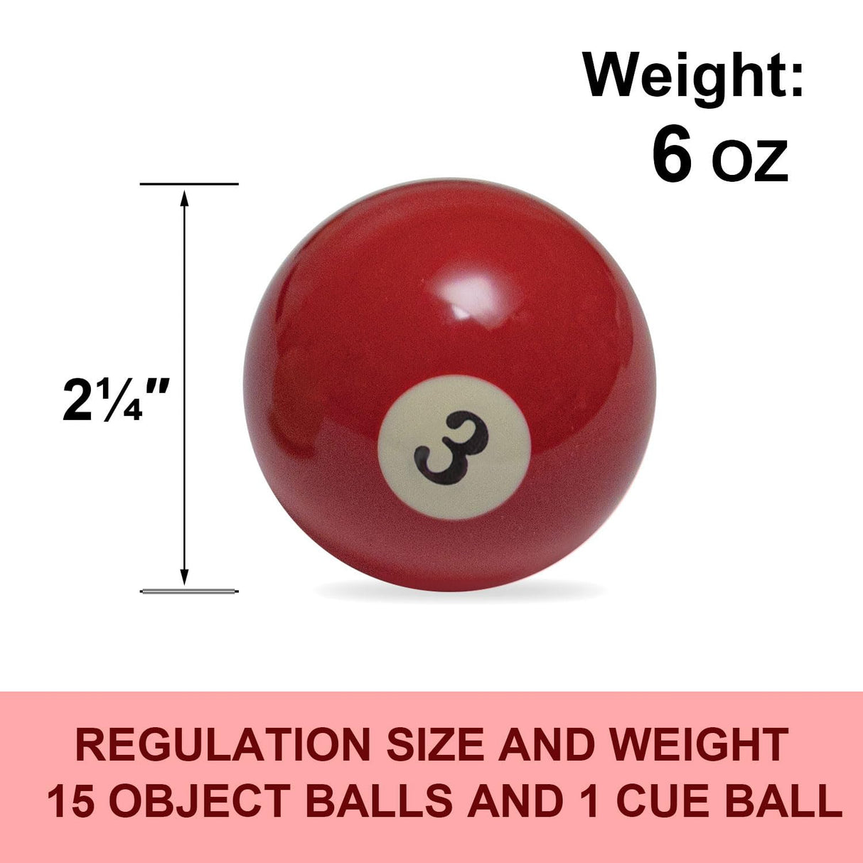 YDDS Billiard Balls Set 2-1/4" Regulation Size Pool Table Balls for Replacement (16 Resin Balls) YDDS