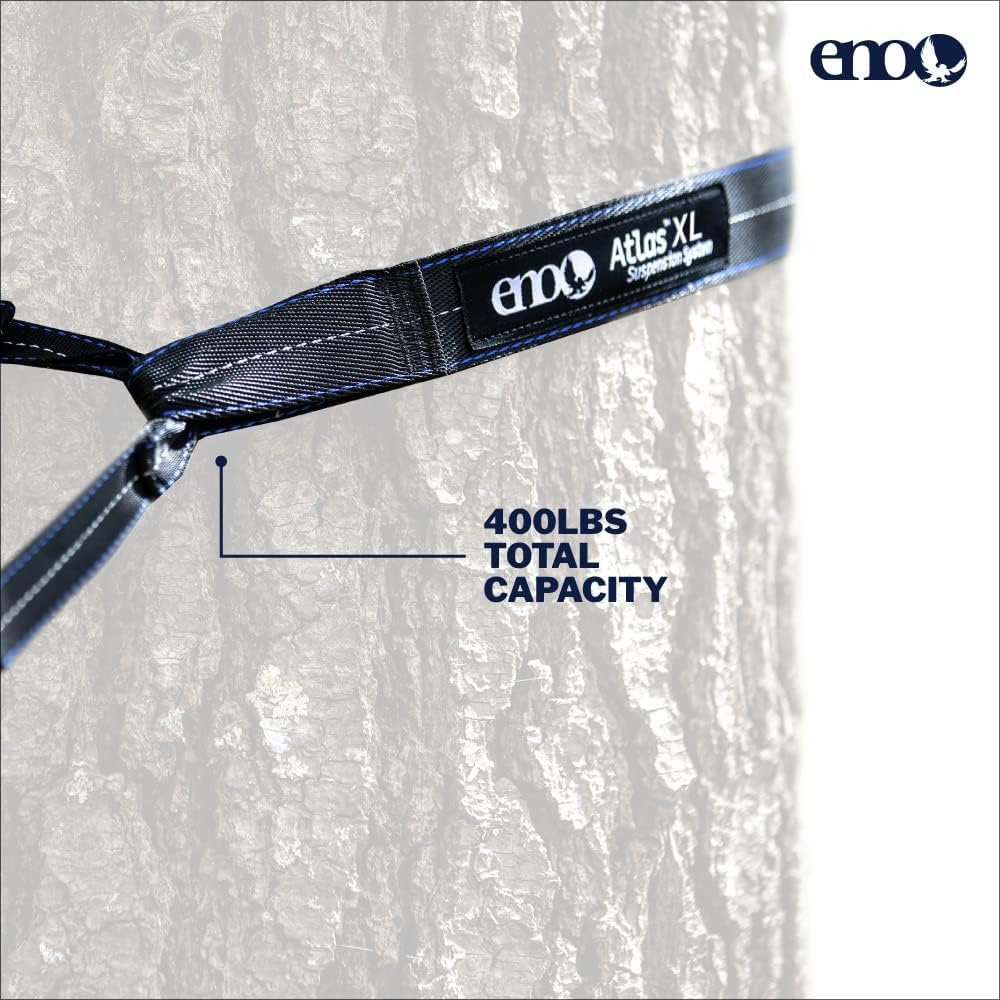 ENO Atlas XL Suspension System - Tree Strap for Hammock - Accessories for Camping, Hiking, and Backpacking - Black/Royal ENO