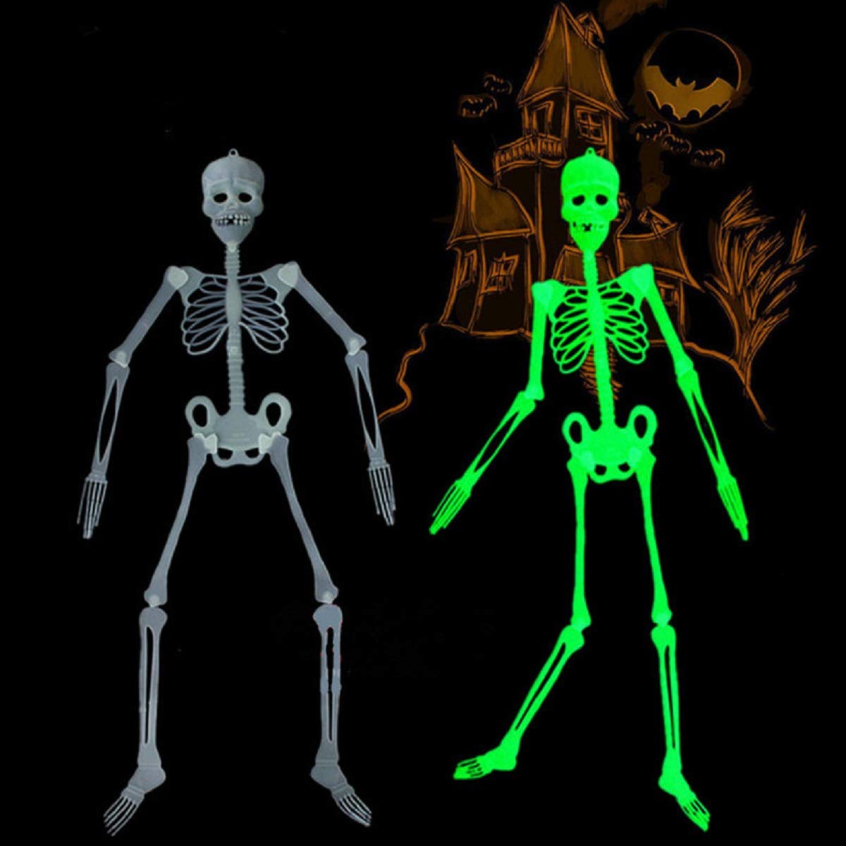 DEWEL Glow in The Dark Pigment Powder, 12 Colors Luminous Powder Set for Epoxy Resin, Fine Arts, DIY Crafts, Nail Art, Halloween, Party - 20g Each, 240g Total, Safe and Long Lasting DEWEL