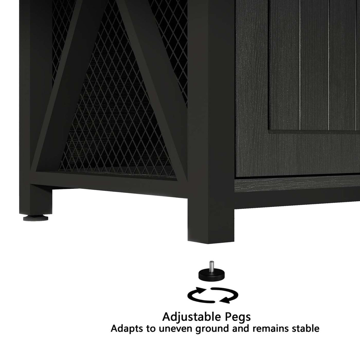 GERDIOEB 55-75 Gallon Aquarium Stand with Power Outlets - Heavy Duty Metal Fish Tank Stand with Cabinet for Fish Tank Accessories Storage, Reptile Terrarium, 860 lbs Capacity, Black GERDIOEB