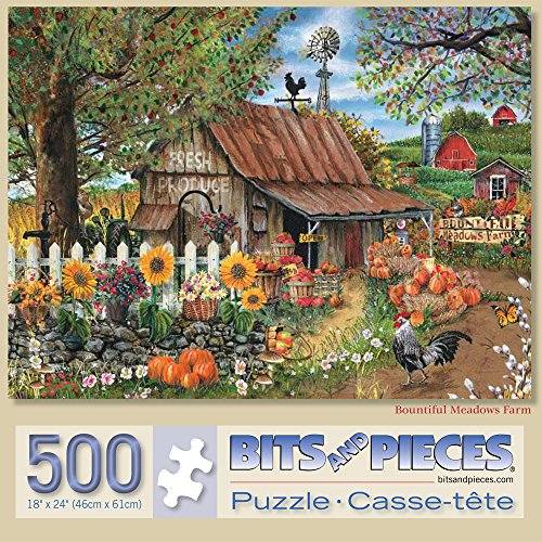 Bits and Pieces Jigsaw Puzzles for Adults 500 Pieces - Bountiful Meadows Bits and Pieces