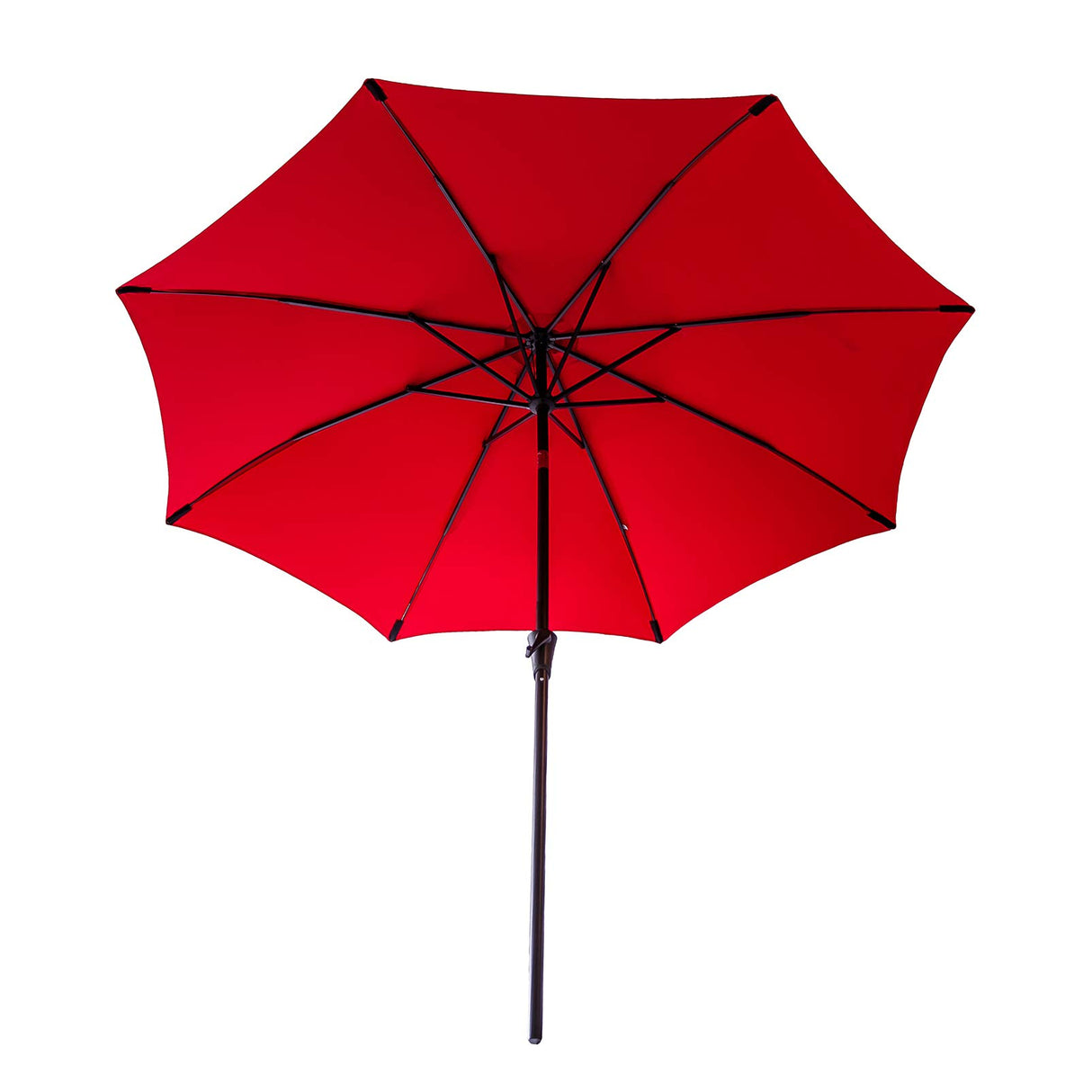 FLAME&SHADE 11 ft Outdoor Market Patio Table Umbrella with Fiberglass Rib Tips and Tilt, Red FLAME&SHADE