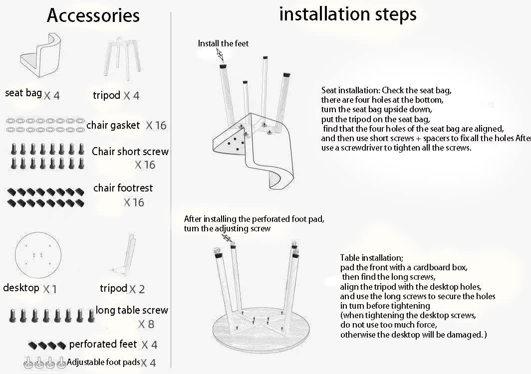 Mfallon Round Conference Table Small Meeting Room Coffee Table Set w/ 4 Chair, Office Business Guest Reception Table, Simple Dining and Chair Set of 4 Leisure Combination (Color : Black Leather) Mfallon