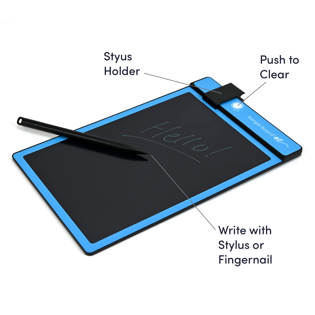 Boogie Board Basics Reusable Writing Pad - Digital Drawing Tablet, LCD Writing Pad with Instant Erase and Stylus Pen - Perfect for Writing, Drawing, and Note-Taking Boogie Board