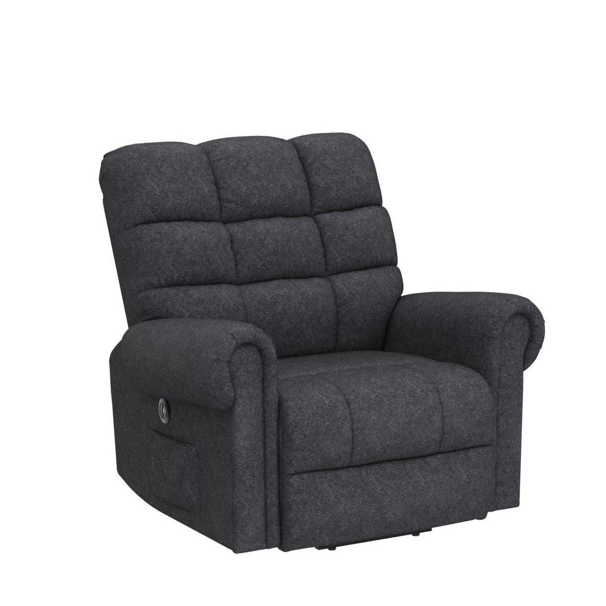 ANJ Large Power Lift Recliner Chair with Massage and Heat for Elderly Big People, Electric Wide Recliners, Heavy Duty and Safety Motion Fabric Reclining Mechanism with USB Ports, Side Pocket, Grey ANJ