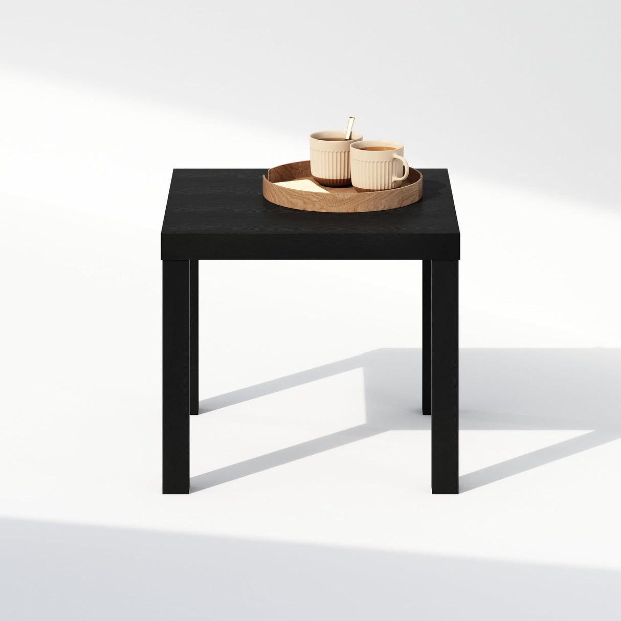 Furinno Simple Square Coffee Table, Side Table, Black Furinno
