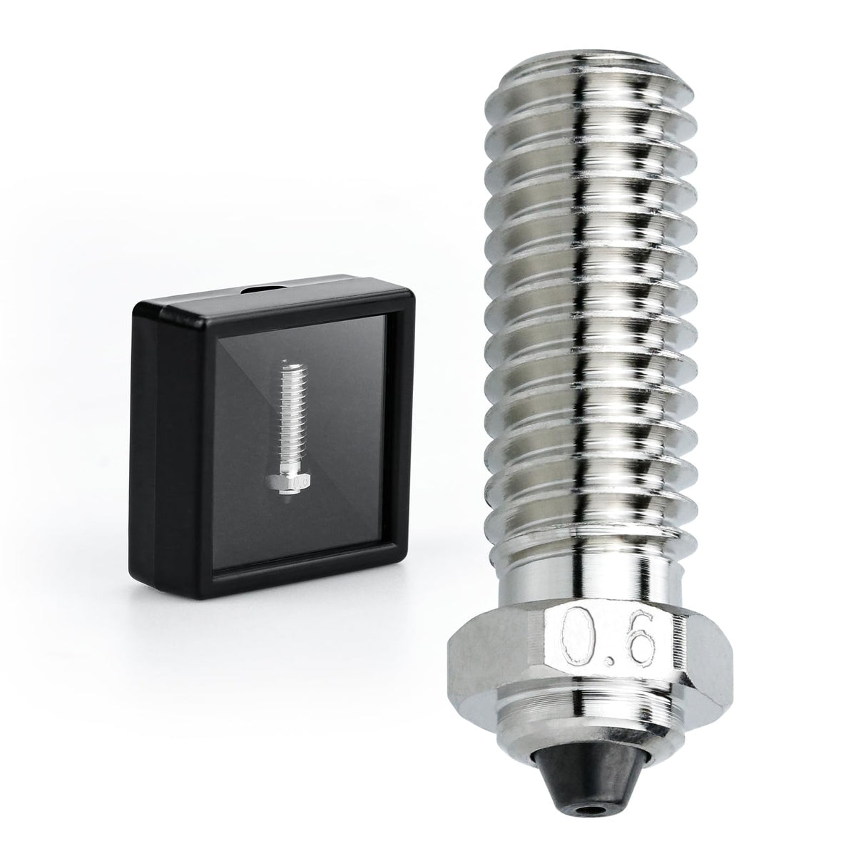 Upgrade Tungsten CarbideTip Bimetal Volcano 0.6mm Nozzles high Thermal Conductivity Abrasion Resistance for Anycubic Vyper/Kobra Max/Plus, Artillery Sidewinder X2 Flsun V400 Super 3D Printer Xirbbo