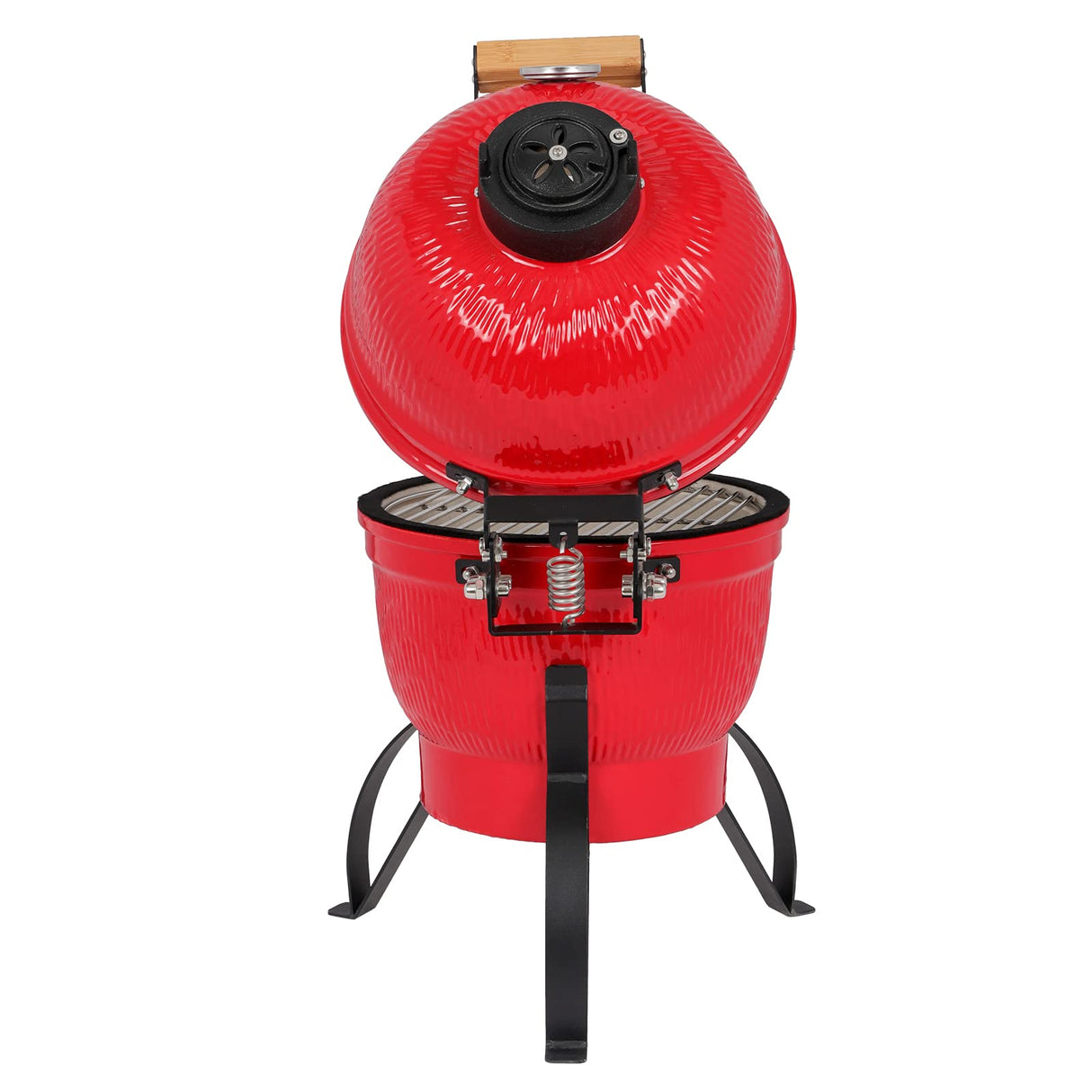 Vasitelan Ceramic Grill,13 inch Portable Ceramics Charcoal Barbecue Grill,Kamado BBQ Charcoal Grill (Orange) Vasitelan