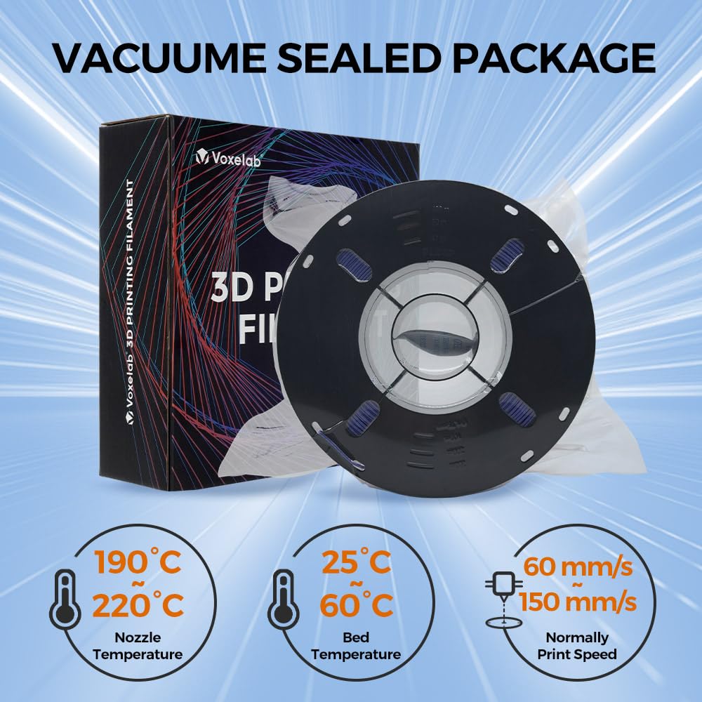 VOXELAB 3D Printer Filament Color Changeable PLA Filament 1.75mm, Burnt Titanium PLA 3D Printer Filament, Chameleon PLA 1kg (2.2lbs)-Dimensional Accuracy +/- 0.02mm, PLA Burnt Titanium Voxelab