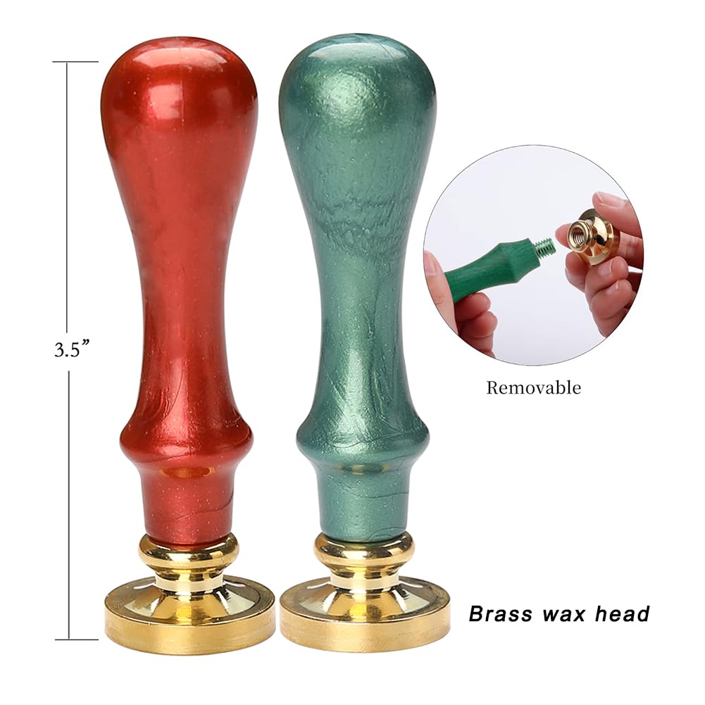 WUERLIN Christmas Wax Seal Kit - Santa Claus & Snowflake Wax Stamps, Deep Engrave, Great for Decoration, Christmas & New Year Cards & Envelopes WUERLIN