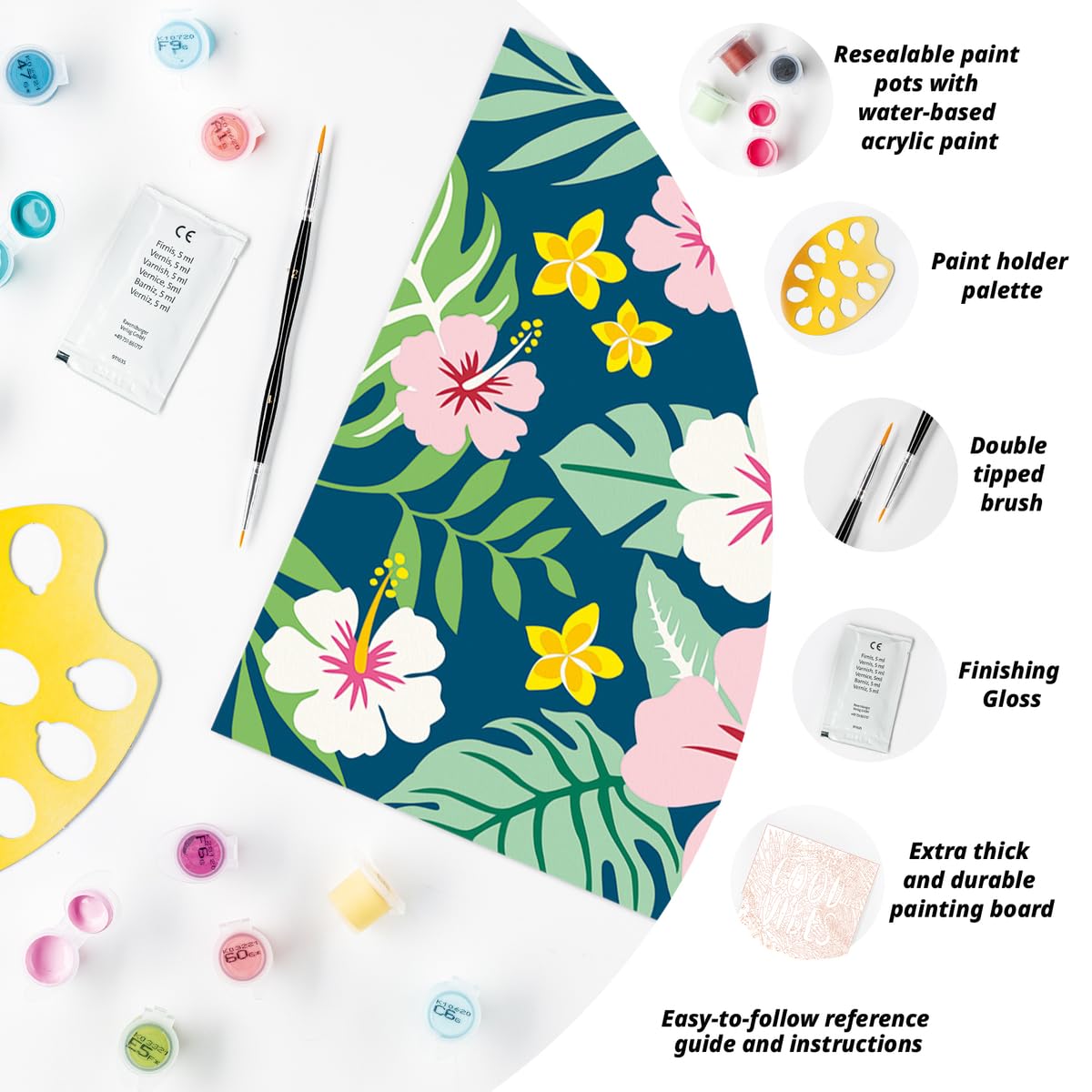 Ravensburger CreArt Exotic Plants Paint by Numbers Kit for Adults - 25984 - Painting Arts and Crafts for Ages 12 and Up Ravensburger