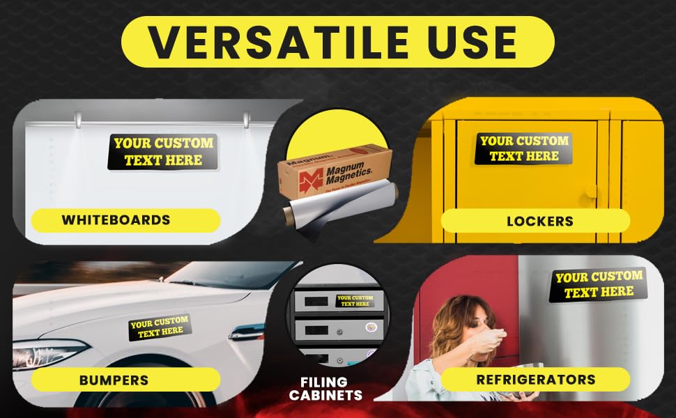 Custom Magnetic Bumper Sticker Customizable Magnet | Personalized Magnet | Multiple Size Options | Automotive Magnet | Customizable Pick Your Font Pick Your Color Magnetic for Bumper ArkWisdom