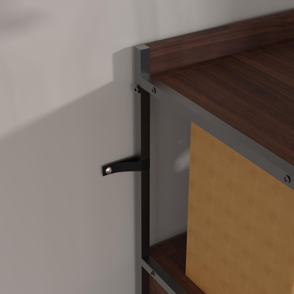 Housoul Bookshelf with Doors, 6-Tier Shelf with Storage Cabinet, 67" Tall Open Bookcase for Display, Industrial Retro Bookcase, Freestanding Storage Organizer Bookshelf for Living Room, Brown Housoul