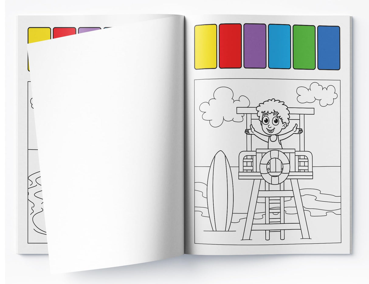 Beach fun: Pick and Paint Coloring Activity Book WoodArtSupply