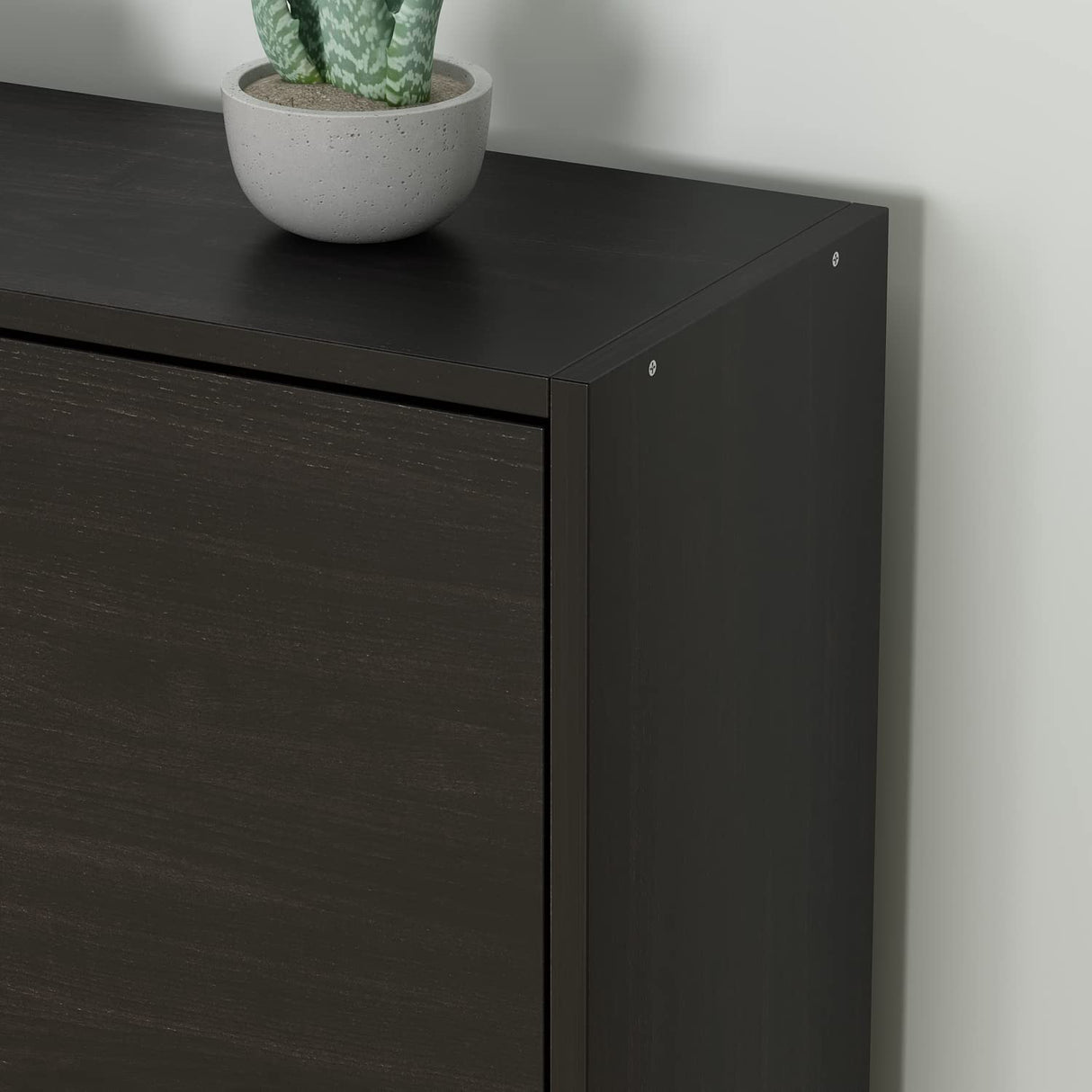 FUFU&GAGA Shoe Cabinet with 2 Flip Drawers for Entryway, Modern Storage Cabinet, Freestanding Rack Organizer (23.6”W x 9.4”D 31.4”H)(Black) FUFU&GAGA