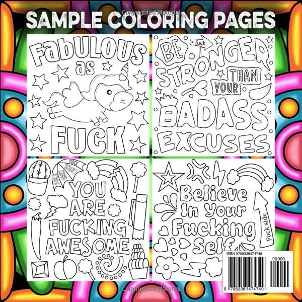 Motivational Swear Words: Bold and Easy Coloring Book for Adults, Hilarious & Inspirational Designs for Stress Relief & Relaxation WoodArtSupply