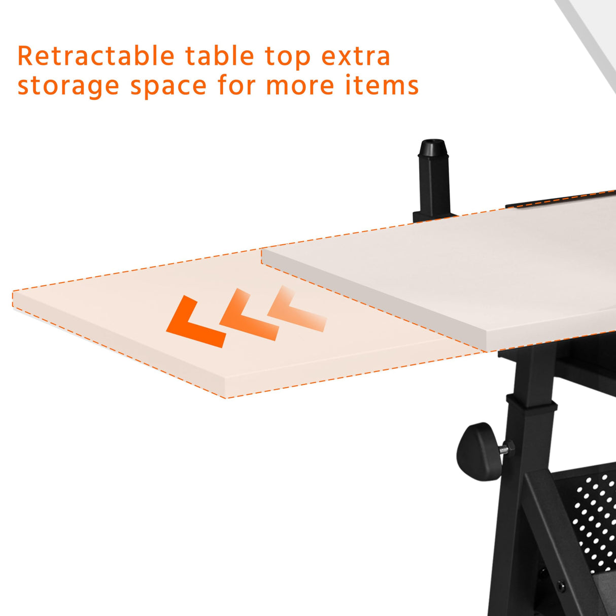 Yaheetech Height Adjustable White Art Desk for Adults, Tilting Tabletop Drafting Drawing Table with Extra Large Desktop and Drawers, Foldable Stand up Craft Painting Table and Chair Set with Stools Yaheetech