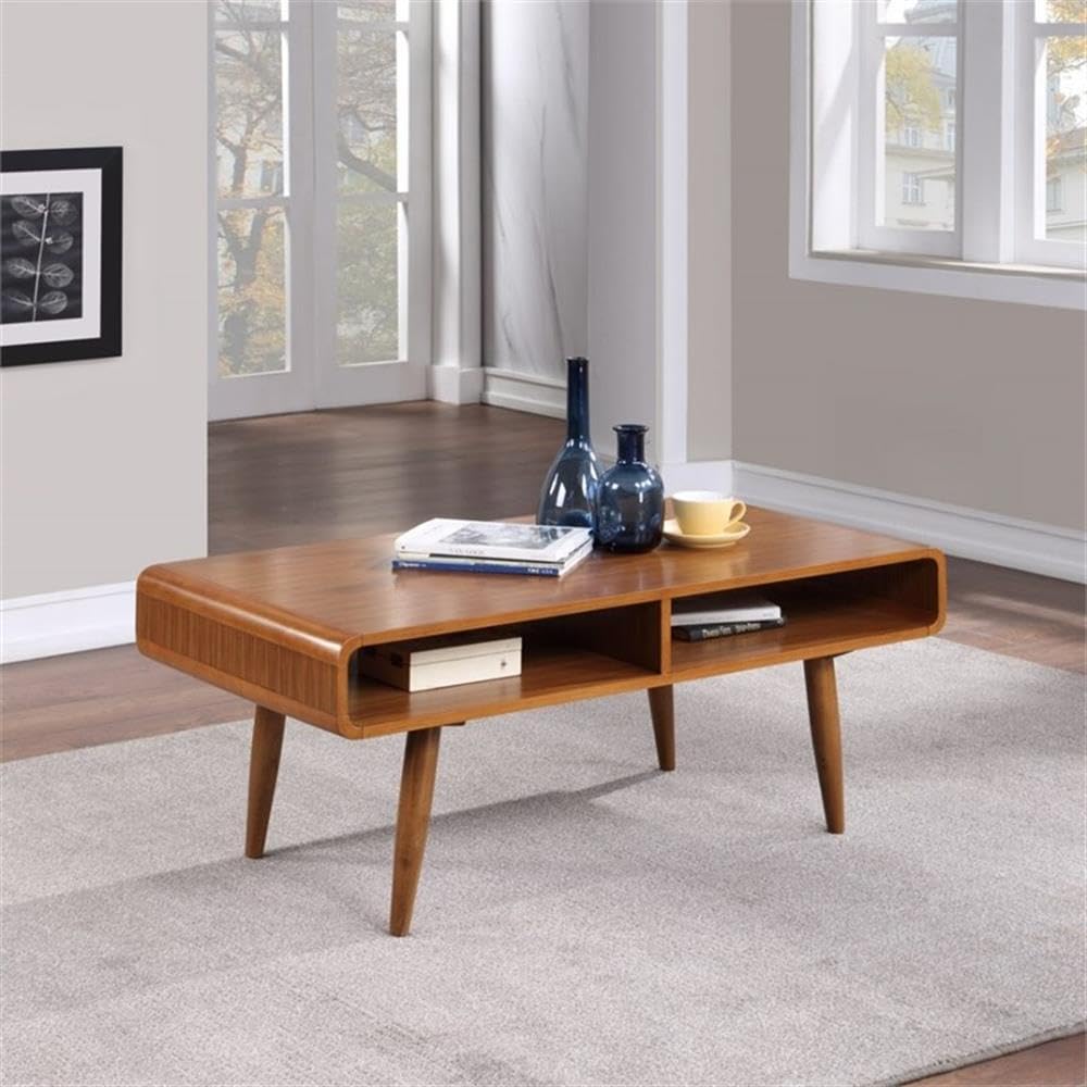 Boraam Zebra Series Halmstad Coffee Table, Rich Walnut Boraam