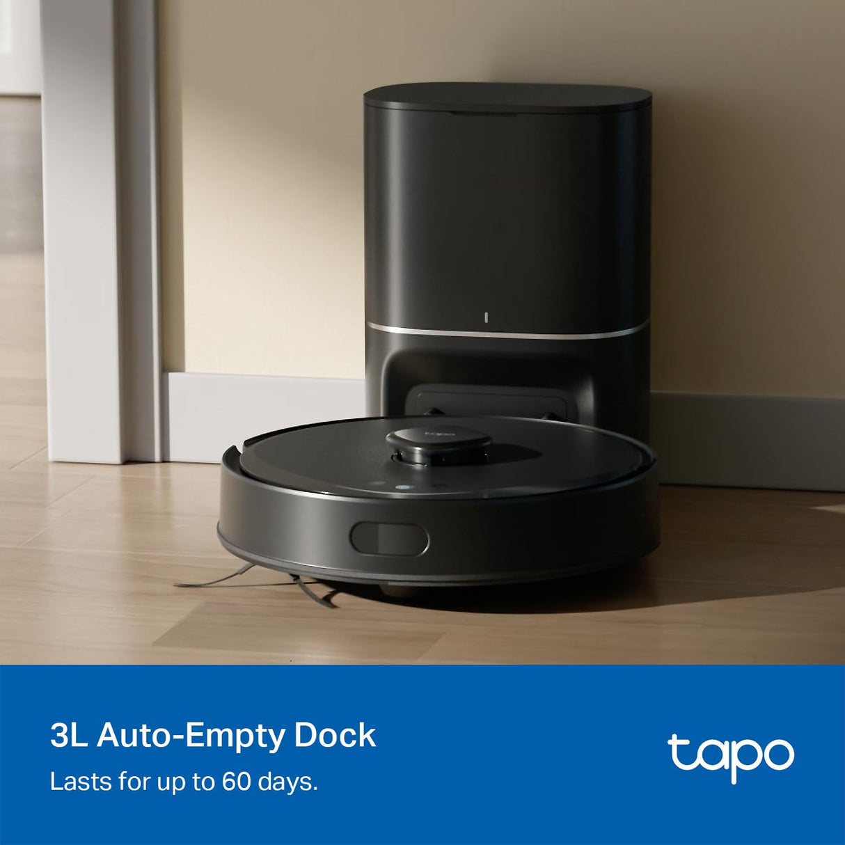 Tapo LiDAR Smart Navigation Robot Vacuum and Mop with Self-Emptying Dock, 5300Pa Max, 97%+ Dust Pickup Rate, Customizable Cleaning, Self-Charging, Compatible with Alexa & Google Home, RV30 Max Plus Tapo