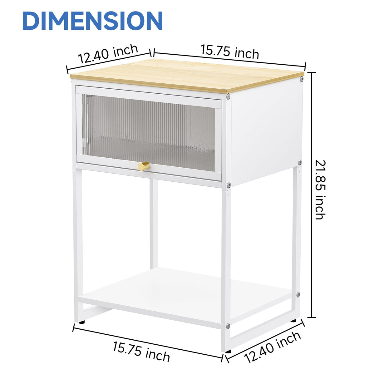 SYKIARIOL White Nightstand, End Table with Cute Storage for Bedroom Furniture,Bed Side Table for Kids Nightstand,Bedside Table for Girls Bedroom Furniture,Living Room,Dorm,White SYKIARIOL