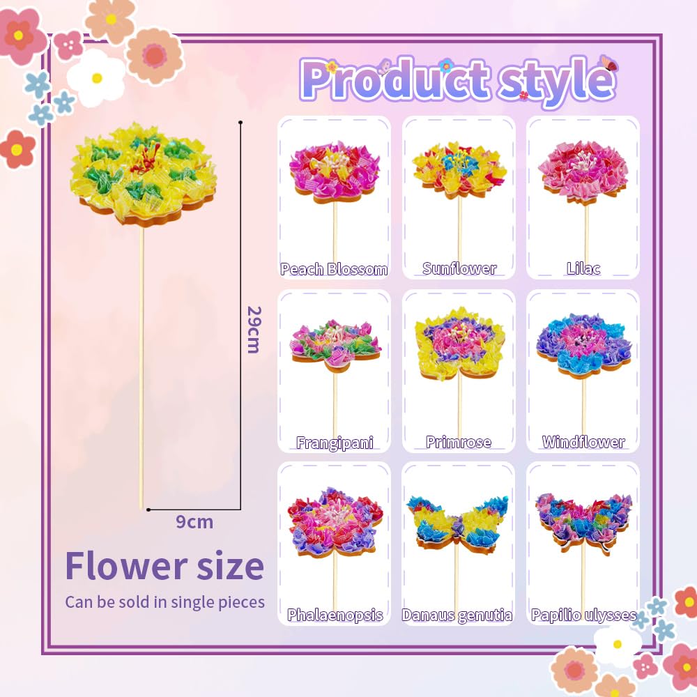 DIY Flower Craft Kits for Kids Ages 4-12 | Creative Arts and Crafts for Girls, Perfect Birthday & Holiday Gifts, Party Activities | Poke-in Art Supplies with 800+ Fabric Squares & Vase CACRTY
