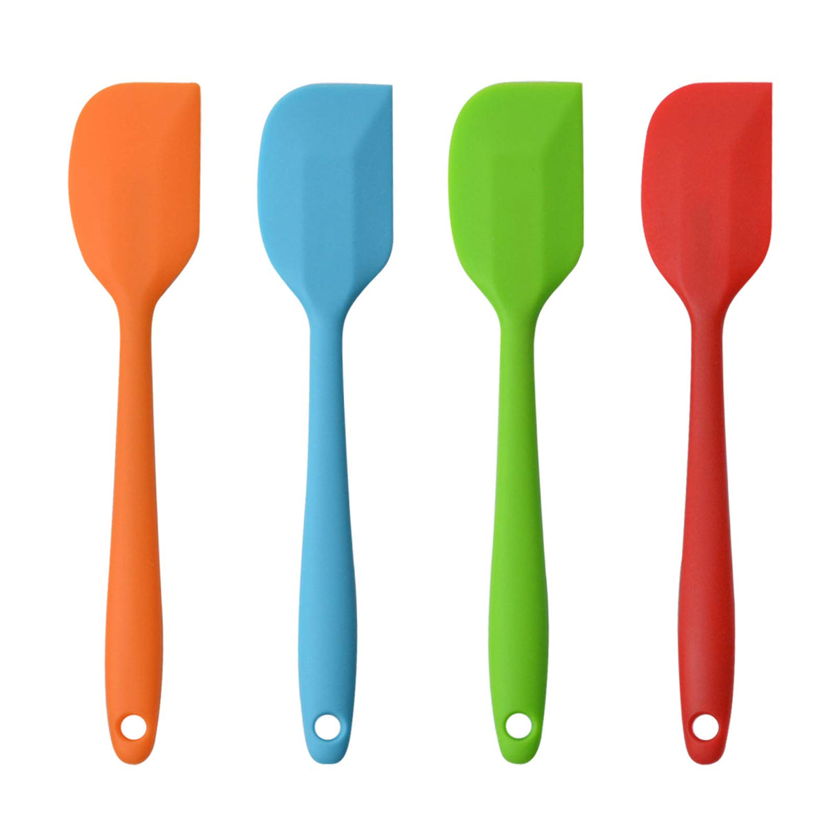 Silicone Spatulas, 11 inch Rubber Spatula Heat Resistant Seamless One Piece Design Non-Stick Flexible Scrapers Baking Mixing Tool (4 Piece) MOACC