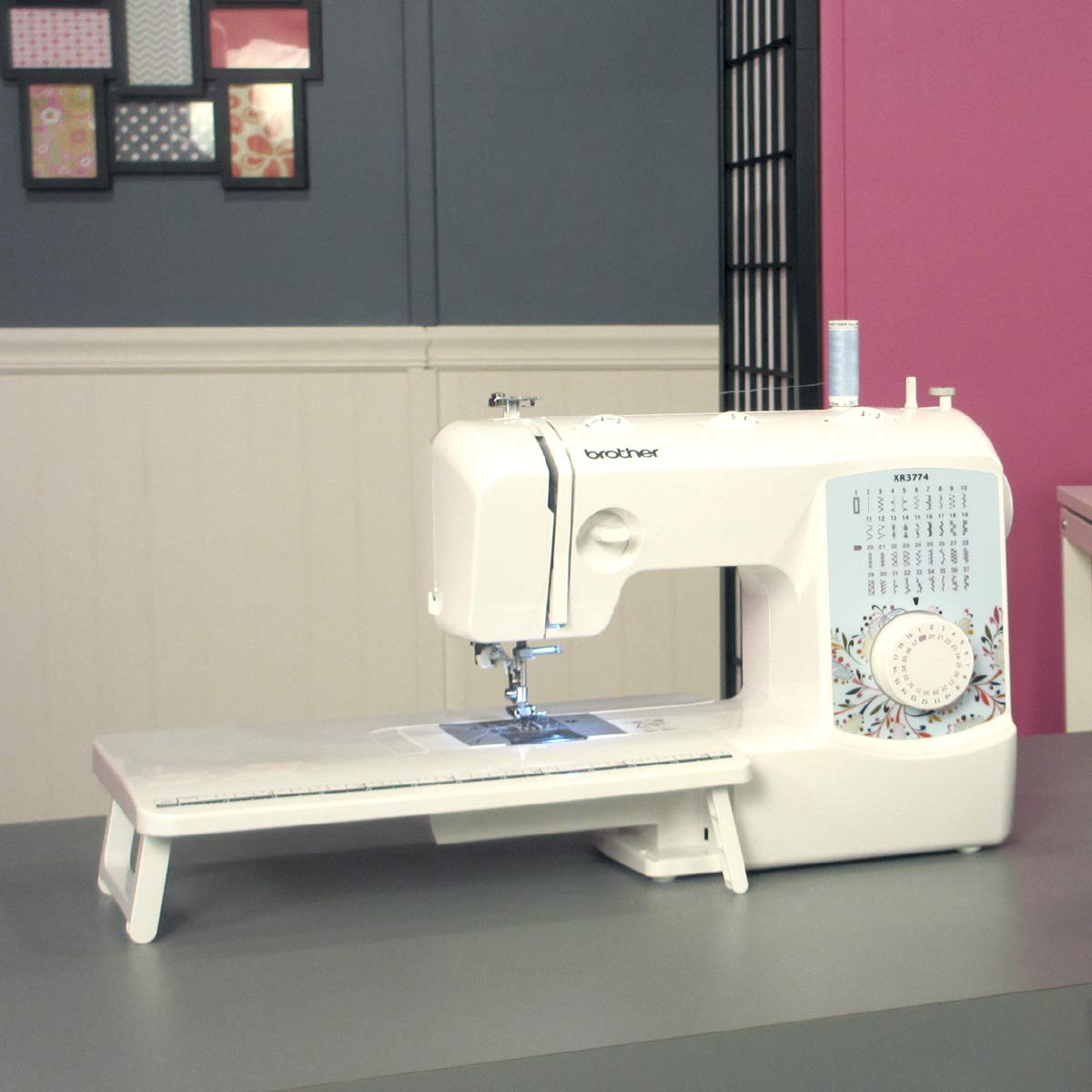 Brother Sewing and Quilting Machine, XR3774, 37 Built-in Stitches, Wide Table, 8 Included Sewing Feet Brother
