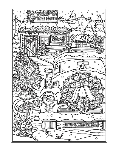 Creative Haven Country Christmas Coloring Book (Adult Coloring Books: Christmas) Dover Publications