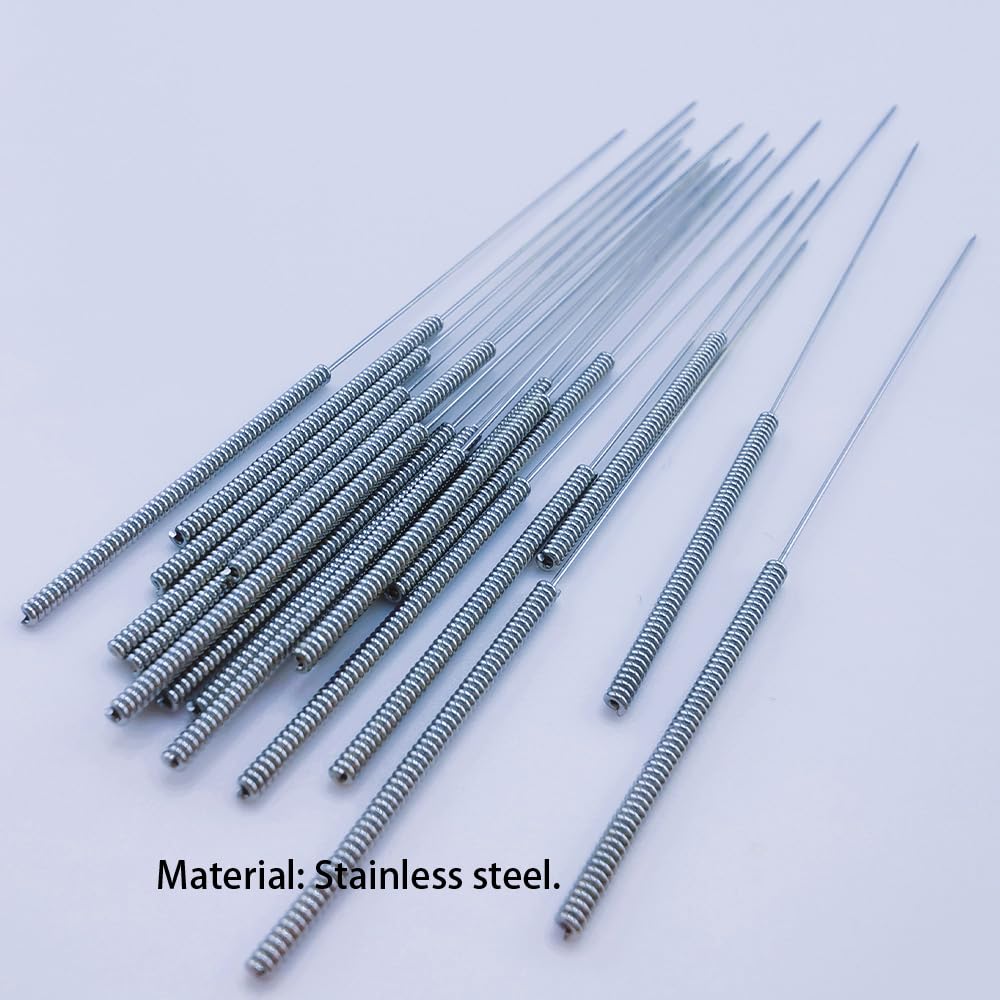 20Pcs 3D Printer Nozzle Cleaning Needles 0.4mm, 3D Printer Nozzle Cleaning Kit - 0.4mm Needles for 3D Printer Extruder Nozzles, 0.4mm Stainless Steel Nozzle Needles(Total Length: 80mm) TIEXYE